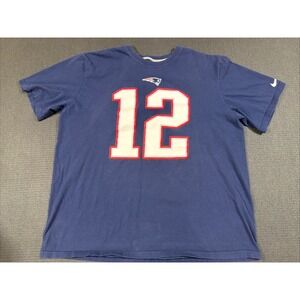 Nike New England Patriots NFL #12 Tom Brady Team Apparel Graphic T Shirt XXL